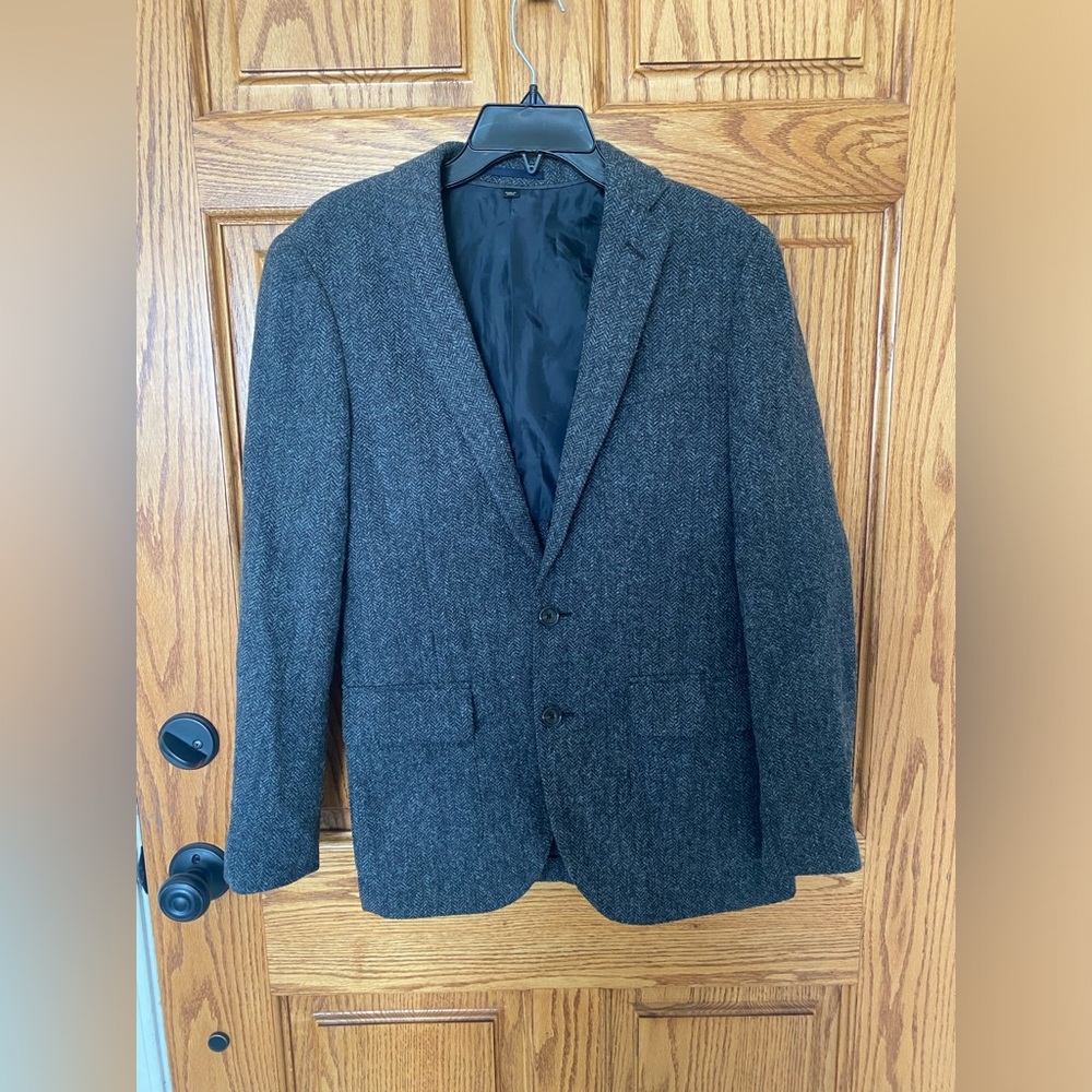 J Crew Ludlow Blazer Sz 36S Black Gray Moon British Cloth Tweed Jacket